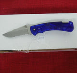 Buck 0442FX 442FX 442 Bucklite Clear Dark Blue Folding Pocket Knife Lockback USA Made 2000 Lot#LT-19