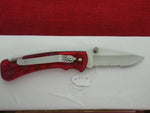 Buck 0442FX 442FX 442 Bucklite Clear Red Folding Pocket Knife Lockback USA Made 2000 Lot#LT-20
