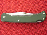 Buck 0428 428BK V52 Selector 2 Blade Bucklite Folding Knife OD Handle 1989 Clip Point and Guthook Blade Lockback USA Made Lot#LT-40