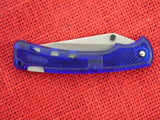Buck 0444FX 444FX 444 Bucklite Clear Dark Blue Folding Pocket Knife Lockback USA Made 2000 Lot#LT-5