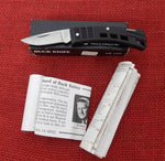 Buck 0425BK 425 MiniBuck Small Lightweight Pocket Knife Black Handle USA Made 1994 Lot#LT-53