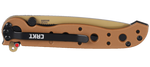 Columbia River CRKT M16-10DZ Kit Carson Design D2 Flipper Knife Veff Serrations Tan GRN