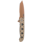 Columbia River CRKT M16-14D Carson Flipper Knife Desert Tan Aluminum Handle AUS-8