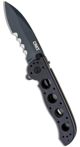 Columbia River CRKT M21-12G Kit Carson Flipper Knife Veff Serrations G10 Liner Lock