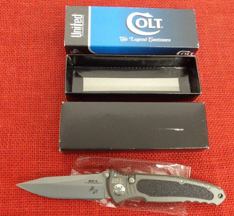 Colt Knife CT0098GRNB M4-K Folder Fred Carter Button Lock 2003 CryoEdge Aluminum