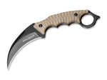 Boker Magnum 02SC028 Spike Karambit Fixed Blade Knife 440A Blade Sand Color G10