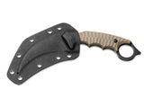 Boker Magnum 02SC028 Spike Karambit Fixed Blade Knife 440A Blade Sand Color G10