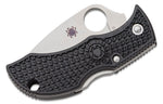 Spyderco MBKLFS Manbug Serrated SpyderEdge Leaf Shape VG10 Blade Black FRN Japan Pocket Knife