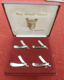 Frost Cutlery Knife Mini Straight Razor Set of 4 Japan Made 1980's in Display Case