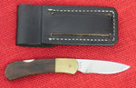 Gerber Classic Knife Wood Handle Brass Frame 1980's USA Lock Back Lot#MK-32