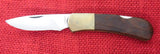 Gerber Classic Knife Wood Handle Brass Frame 1980's USA Lock Back Lot#MK-32