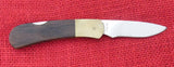 Gerber Classic Knife Wood Handle Brass Frame 1980's USA Lock Back Lot#MK-32