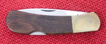 Gerber Classic Knife Wood Handle Brass Frame 1980's USA Lock Back Lot#MK-32