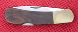 Gerber Classic Knife Wood Handle Brass Frame 1980's USA Lock Back Lot#MK-32