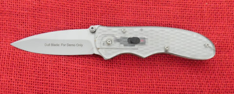Gerber Fast Draw RARE Collectible Knife Dull Blade for Demo Only Clear See Through Handle Lot#MK-36