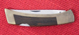 Gerber 6201 Folding Sportsman II Knife Brass/Wood Inserts USA 1970's Lot#MK-37