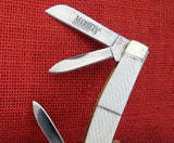 Marble's Knife MR125 Congress 4 Blade Cut Pearl Handle Carbon Blades Zipper Storage Pouch