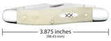 Case 13317 Muskrat SS Knife Natural Smooth Bone USA Stainless Steel