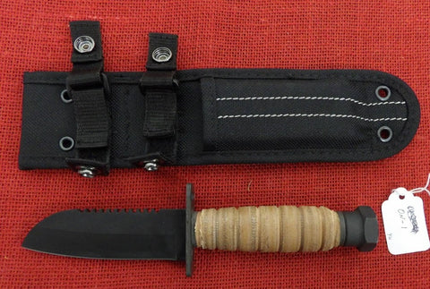 Ontario Knife OKC 6155 Journeyman 1095 Sheepsfoot Blade Stacked Leather Handle ON-1