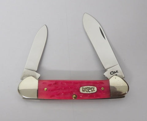 Case Knife Bubba Gum Lady Case Canoe USA 1998 Pink Jig Bone UNUSED