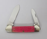 Case Knife Bubba Gum Lady Case Canoe USA 1998 Pink Jig Bone UNUSED