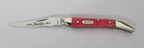 Case Knife Bubba Gum Lady Case Tiny Toothpick USA 1997 Pink Jig Bone UNUSED