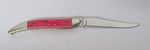 Case Knife Bubba Gum Lady Case Tiny Toothpick USA 1997 Pink Jig Bone UNUSED