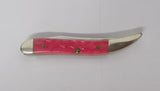 Case Knife Bubba Gum Lady Case Tiny Toothpick USA 1997 Pink Jig Bone UNUSED