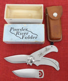 Powder River Folder Wyoming Knife Corp Barry Woods Swivel Opening Feature IN BOX