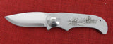 Powder River Folder Wyoming Knife Corp Barry Woods Swivel Opening Feature IN BOX