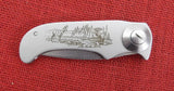Powder River Folder Wyoming Knife Corp Barry Woods Swivel Opening Feature IN BOX