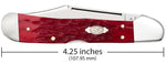 Case 31946 Copperlock Dark Red Bone Knife Carbon Steel 61549L CS 4 1/4" Closed