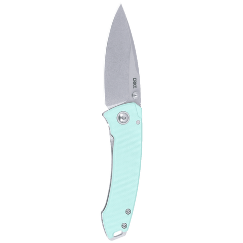 Columbia River CRKT 2522B Tuna Compact Frame Lock Knife Aqua Blue G10 Lucas Burnley