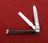 Schatt & Morgan Queen Steel Doctor Knife 2000 NKCA Club Spatula Smooth Brown Bone