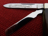 Schatt & Morgan Queen Steel Doctor Knife 2000 NKCA Club Spatula Smooth Brown Bone