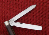 Schatt & Morgan Queen Steel Doctor Knife 2000 NKCA Club Spatula Smooth Brown Bone