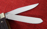Burnt Chimney Redbone Hound Trapper Knife Boker Solingen Germany Red Bone