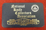 Sargent USA Queen City 1992 NKCA Knife Brown Bone Trapper Etched
