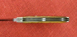 Sargent USA Queen City 1992 NKCA Knife Brown Bone Trapper Etched