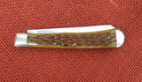 Sargent USA Queen City 1992 NKCA Knife Brown Bone Trapper Etched