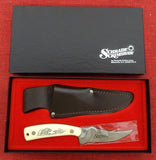 Schrade Knife SC-502 Sharpfinger Scrimshaw Knife USA 1980's Bear & Badger Fighting Lot#SC-1