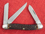 Schrade Walden Knife 825 Medium Stockman Razor Blade Stainless Etch In BOX USA 1960's