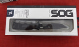 SOG Knife E37TN-CP SEAL Pup Elite Tactical Knife Black Tini Combo Blade GRN Handles Nylon Sheath
