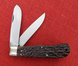Craftsman Knife Camillus Jumbo Trapper 100 years Sears Roebuck 1986 Jig Bone