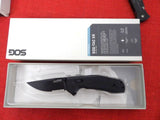 SOG Knife 12-38-03-57 Tac XR Black Out Partially Serrated D2 Blade G10 Handle