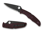 Spyderco C10BGBKP Endura 4 Knife Black Micro Melt PD#1 Steel Burgundy FRN