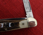 Hen & Rooster Knife Stag Copperhead German 25th Anniv SMKW Smoky Mountain Knife Works