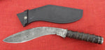 Craig Steketee Custom Stek Knife 17" Kukri Handmade Damascus Horn Handle RARE