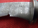 Craig Steketee Custom Stek Knife 17" Kukri Handmade Damascus Horn Handle RARE