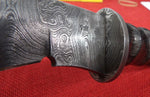 Craig Steketee Custom Stek Knife 17" Kukri Handmade Damascus Horn Handle RARE